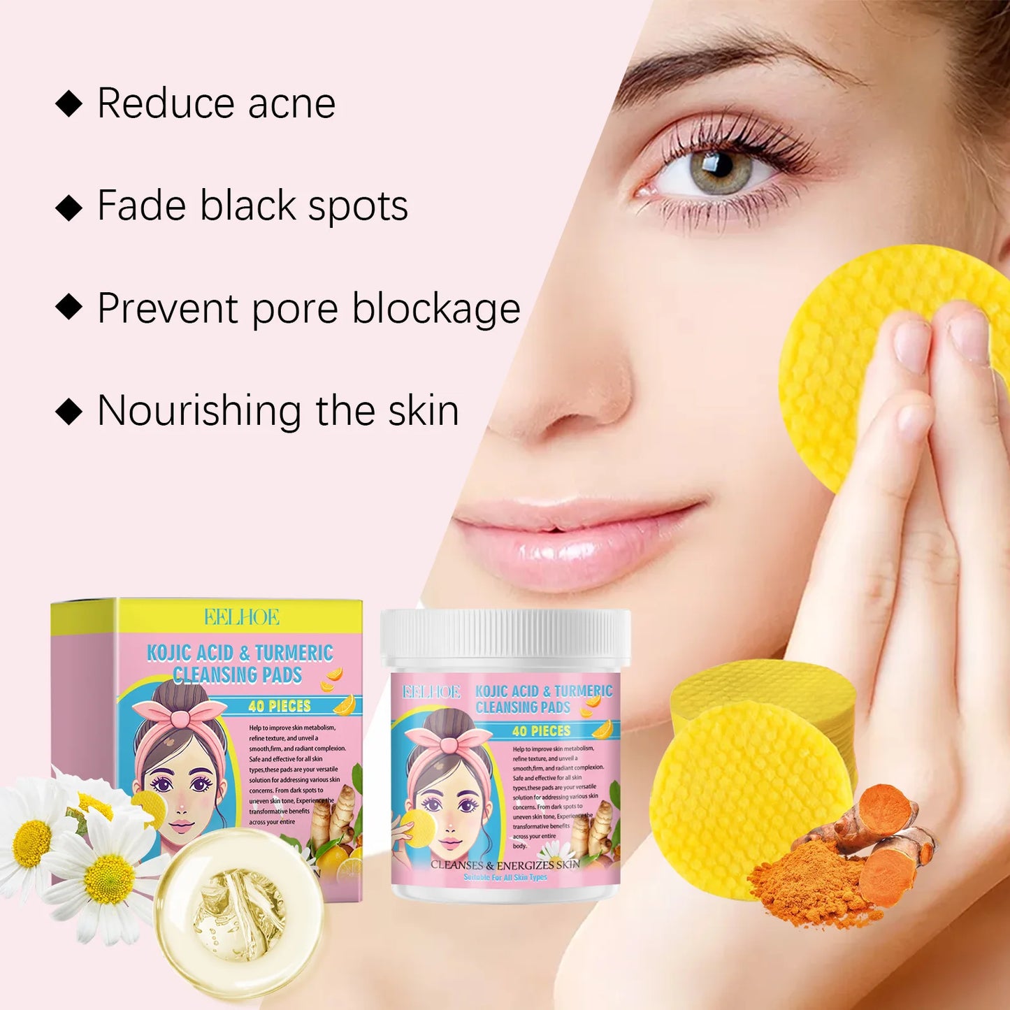 Turmeric Kojic Acid Cleansing Pads