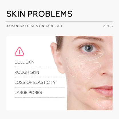 6pcs Sakura Skin Care Set